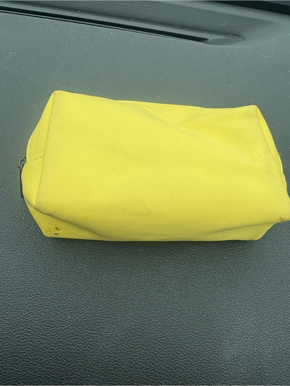 Dior Yellow Embossed Logo Cosmetic Pouch - Picture 4 of 8